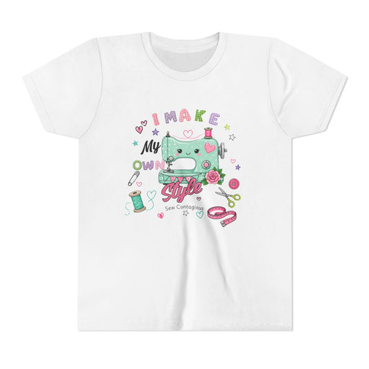 Youth Tee – "Design It Sew It Love It" Sewing Machine & Crafts Graphic