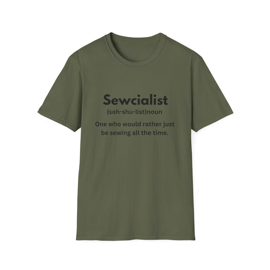 Sewcialist T‑Shirt — Funny Sewing Definition Tee for Quilters & Makers