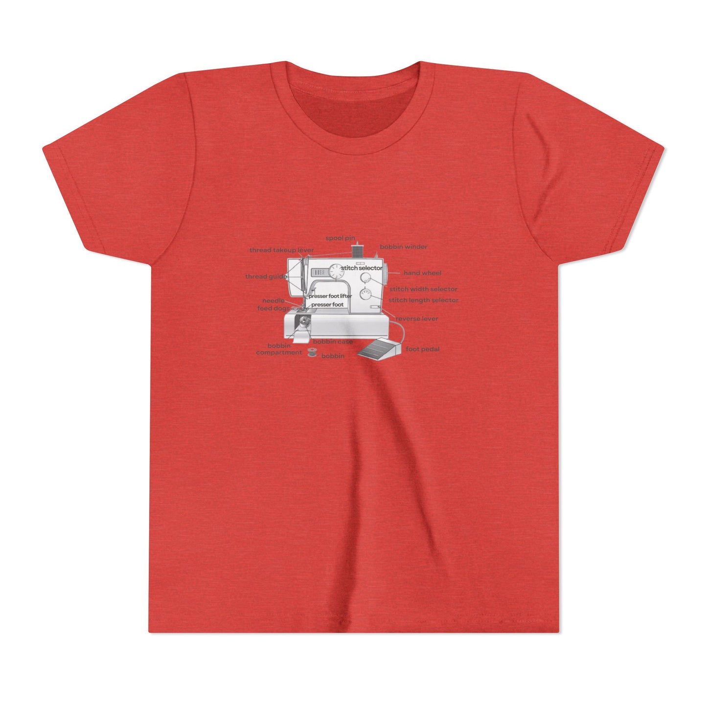 Kids Sewing Machine Parts Tee