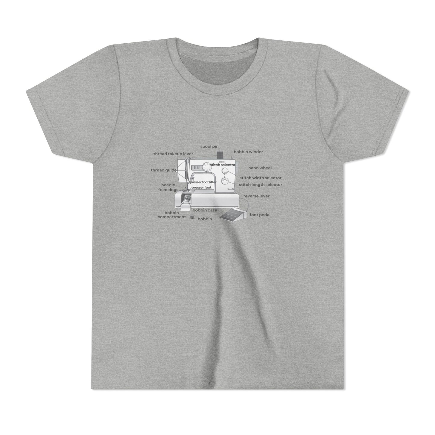 Kids Sewing Machine Parts Tee